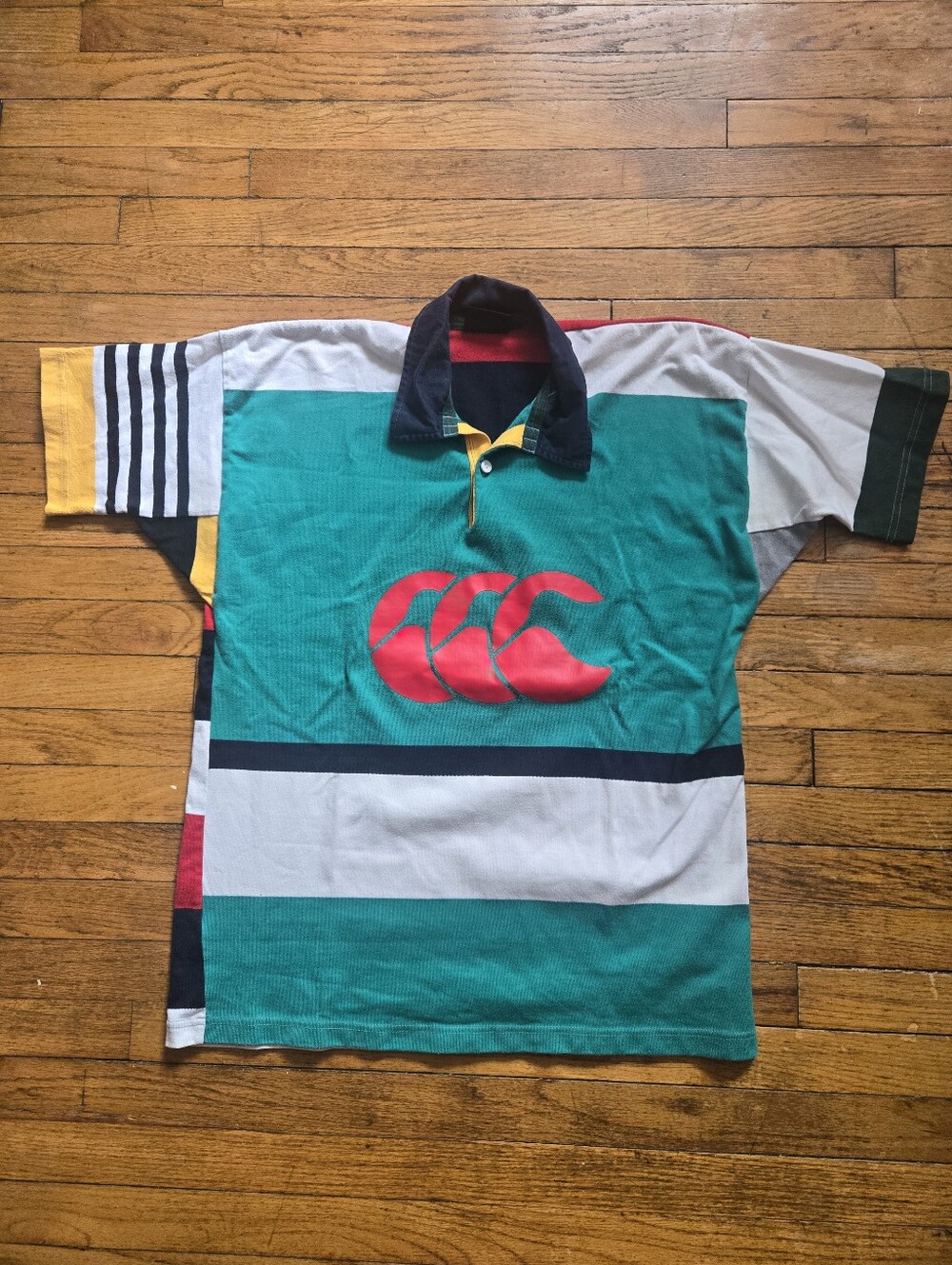 Canterbury of New Zealand L Green The Uglies Short Sleeve Rugby Shirt Jersey